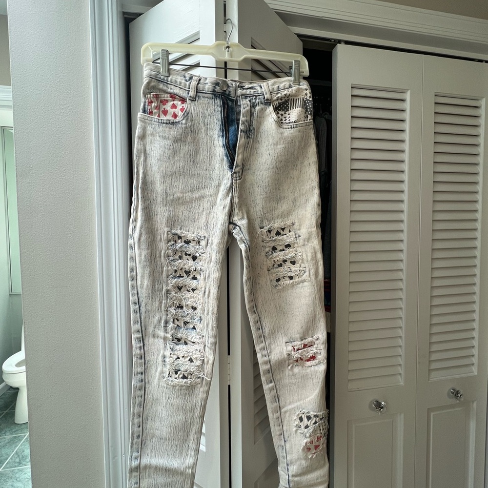 Vintage Xanax di acid wash stretch high rise (approx 26 inch waist)
